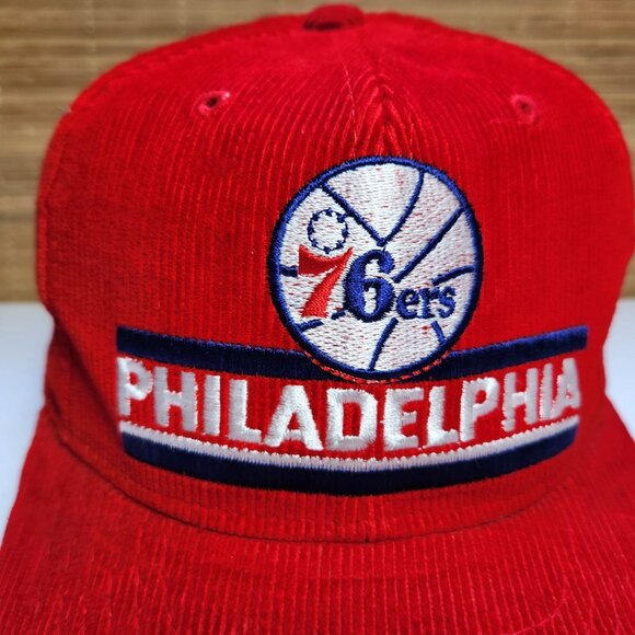 Vintage Philadelphia 76ers Corduroy Hat Cap Ted Fletcher The Classics Snapback - Picture 2 of 11